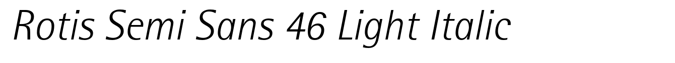 Rotis Semi Sans 46 Light Italic